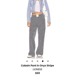 New With Tags Lioness Cobain Pant in Black Stripe in size S